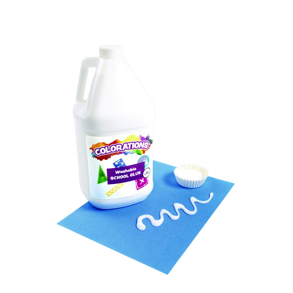 Colorations White & Clear Liquid Glue, 1 Gallon of Each -WHCLRGLU