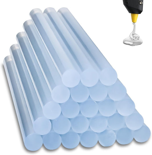 30 Pack Clear Hot Glue Sticks 0.43x8 Inches, Extra Long Strong Adhesive Glue Gun Sticks, Fast Drying, Ideal for DIY Crafts, Arts, Wood, Fabric, Repairs, and Home Projects