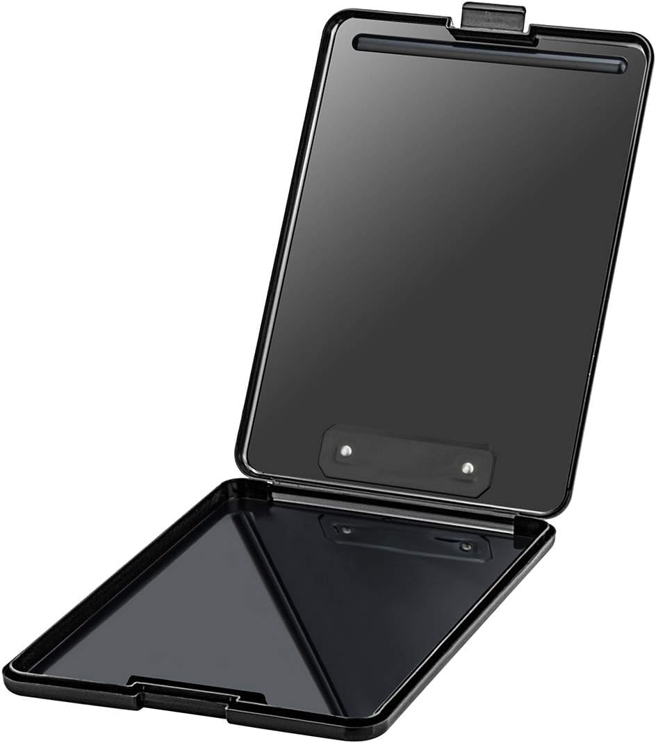 ZCZN Plastic A4 Form Storage Box Case, Clipboard Case, Bulk clipboard Set Suitable for School,Utility,Industrial Office, Medical Personnel,Black,24 Pack