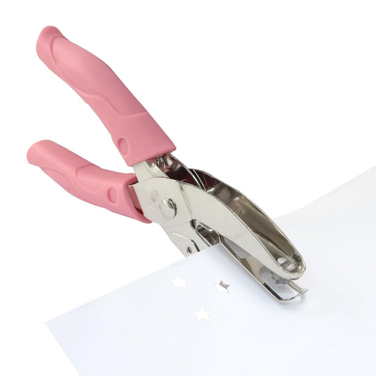 Handheld Hole Paper Punch, Star Hole Punch, 1/4 Inch Metal Single Hole Puncher with Soft Grip Handle for DIY Craft, Scrapbooking, Tags, Paper Projects