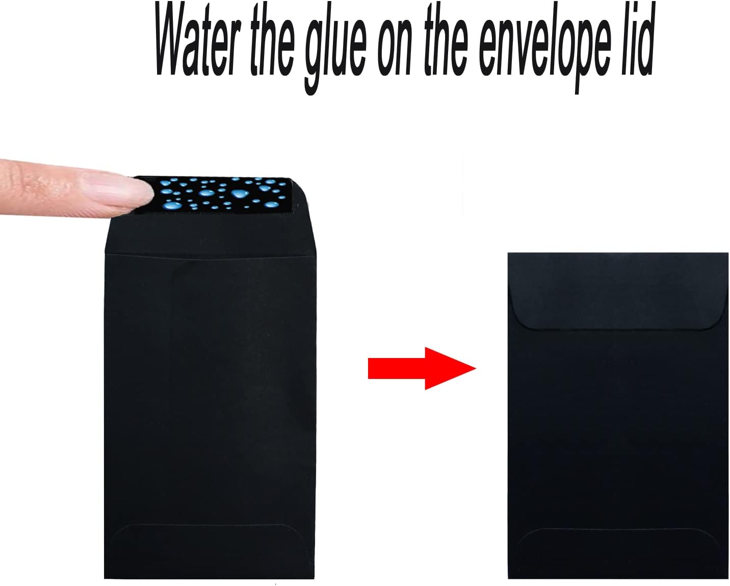 200 Pack #3 Black coin envelope 2.5 x 4.25 inches Kraft Envelopes Classic Small Parts Envelopes with Self Adhesive Gummed Flap for Coins Cash Credit Cards Seeds