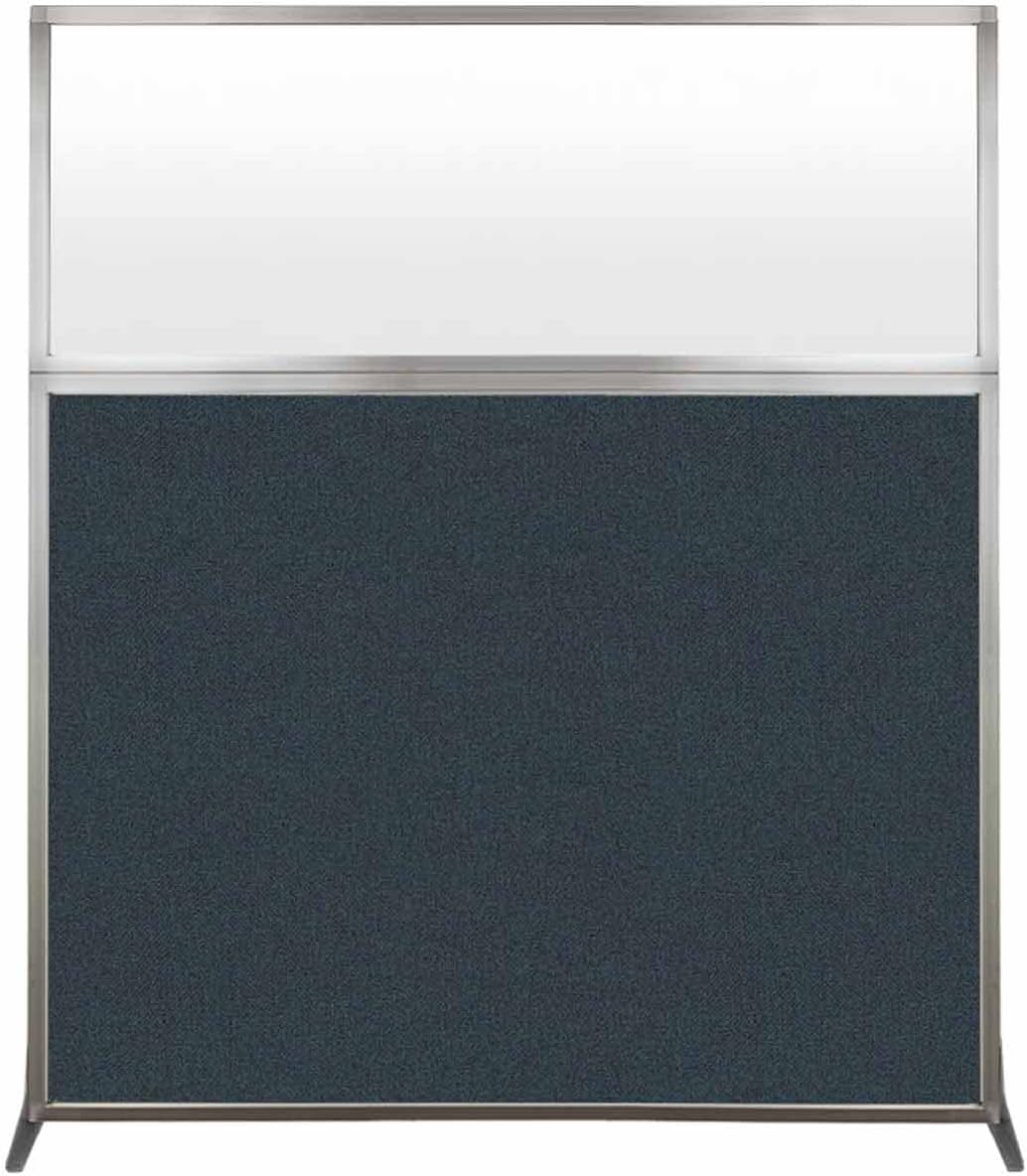 Versare Hush Screen Portable Room Divider | Workstation Wall Divider | Freestanding Privacy Hush Panels | Frosted Windows | Fabric Office Divider Screen | Great for Room Separation