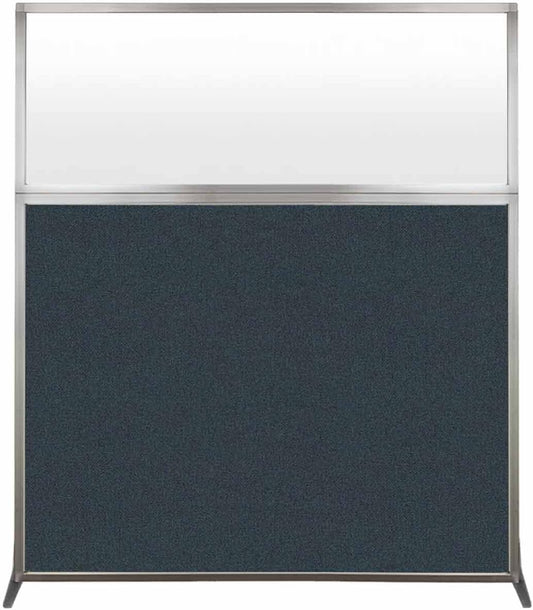 Versare Hush Screen Portable Room Divider | Workstation Wall Divider | Freestanding Privacy Hush Panels | Frosted Windows | Fabric Office Divider Screen | Great for Room Separation
