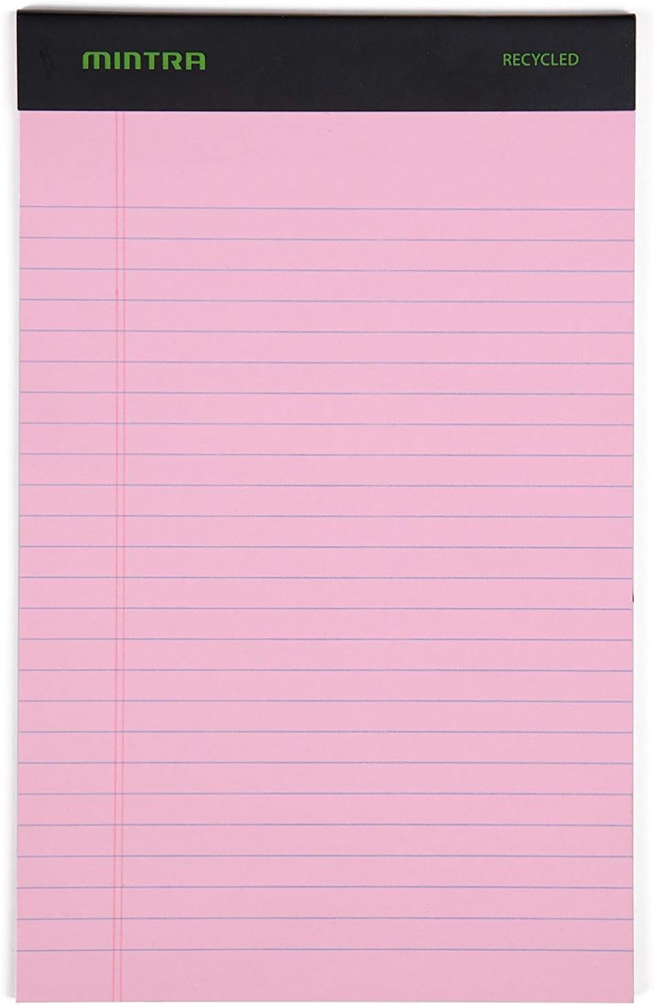 Mintra Office Legal Pads, ((Basic 6pk - (Pastel Set #3), 5in x 8in, Narrow Ruled)) - Includes 2 Blue Writing Pads, 2 Pink Writing Pads and 2 Green Writing Pads
