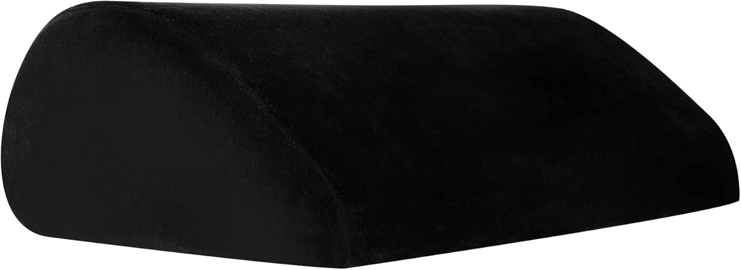 Amazon Basics Foam Foot Rest for Under Desk at Work with Washable Cover, Comfortable Stool for Home and Office, 5.1 x 10.2 x 17.3 in, Black