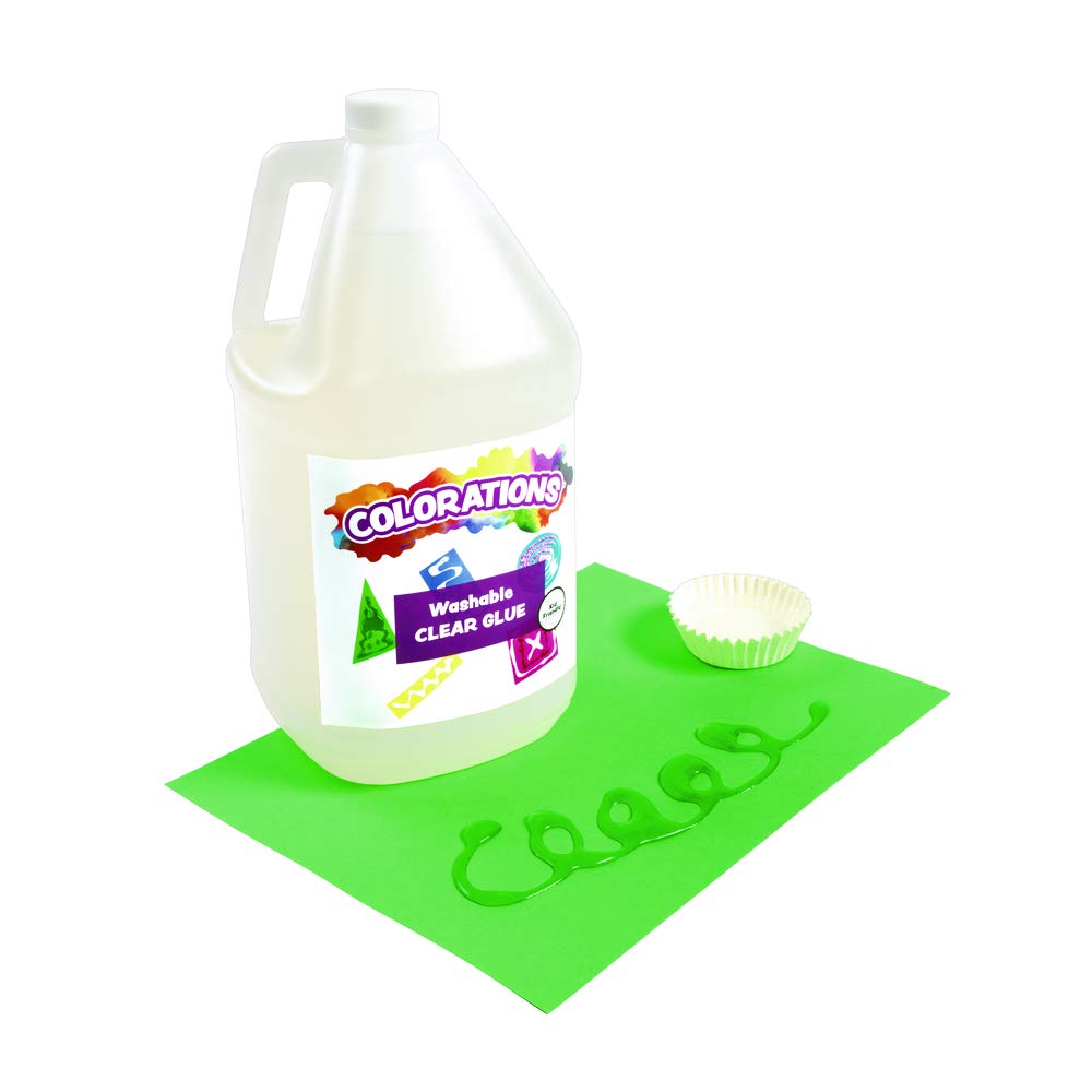 Colorations White & Clear Liquid Glue, 1 Gallon of Each -WHCLRGLU