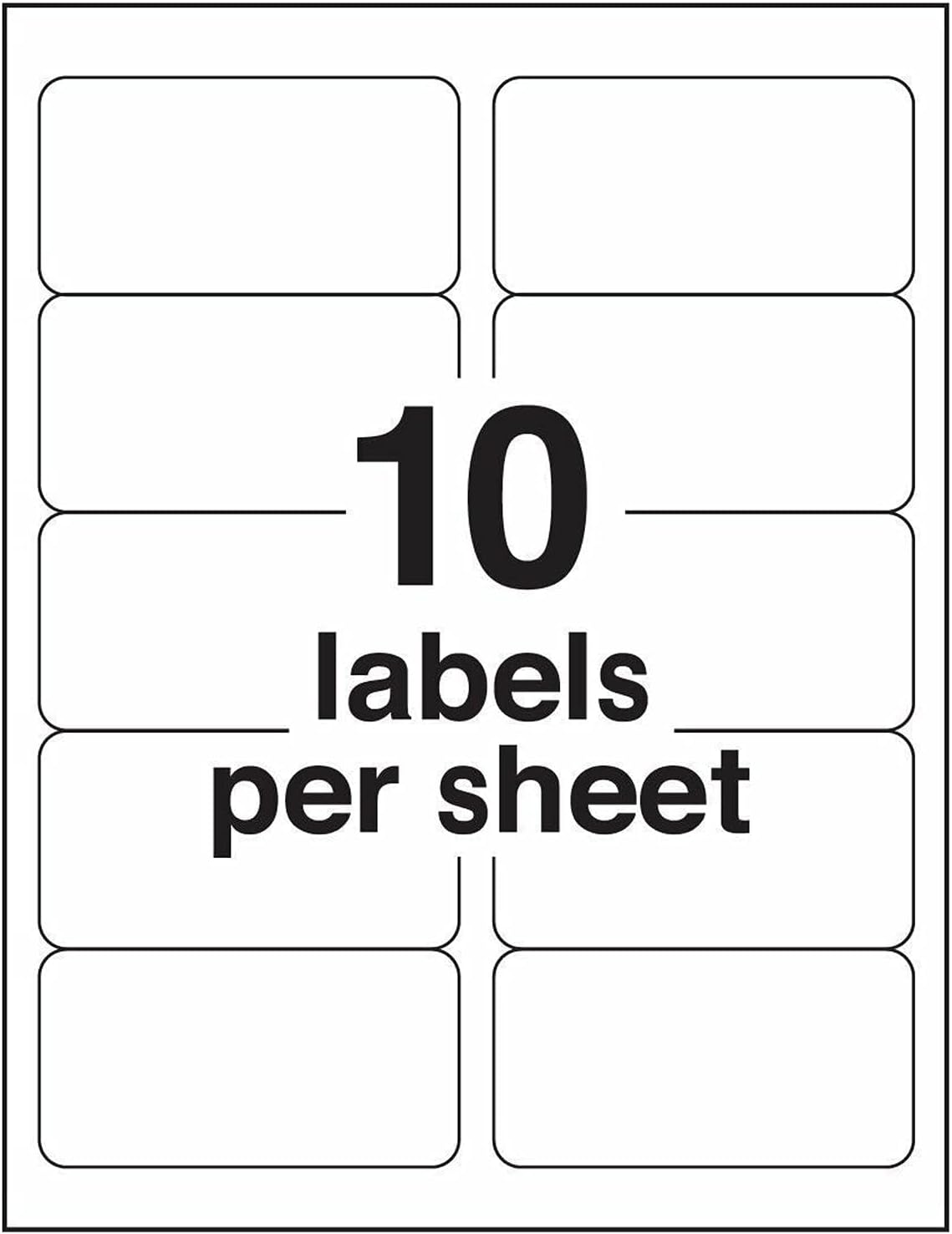 Coopaty 2"x4" Shipping Labels, FBA 10 Up Address mailing Label, White Sticker Address Label for Laser/Inkjet Printer (500 Sheets, 5000 Labels)