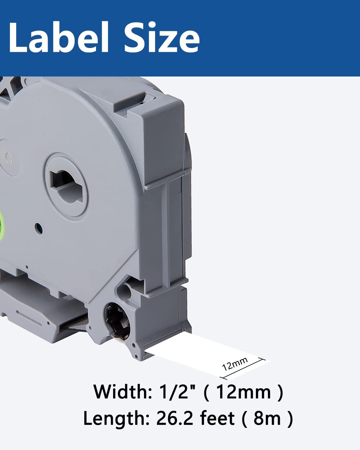 3-Pack TZ Tape 12mm 0.47 x 26.2 Laminated White Tape Compatible for Brother Label Maker Tape Cassette for PT PTH110 PTD410 Black on White