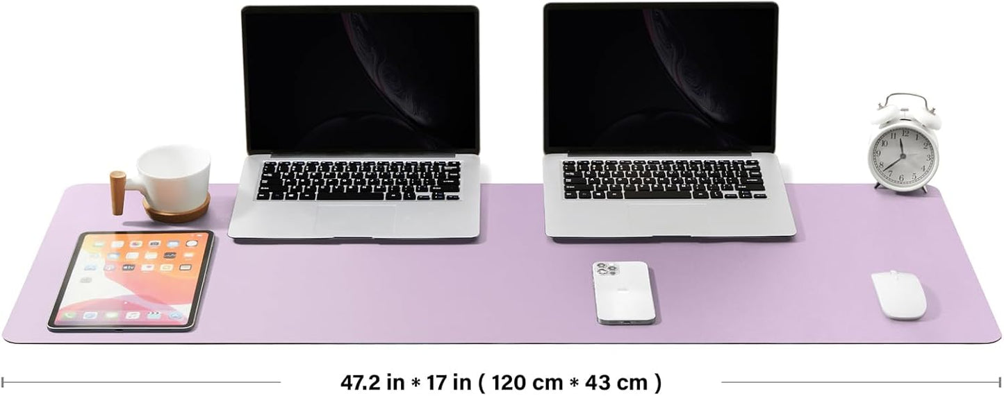 Large Cork Desk Mat - 47.2"x 17" Desk Pad for Office and Home - Ideal for Large Mouse Pad and Desk Mats on Top of Desks(Purple)