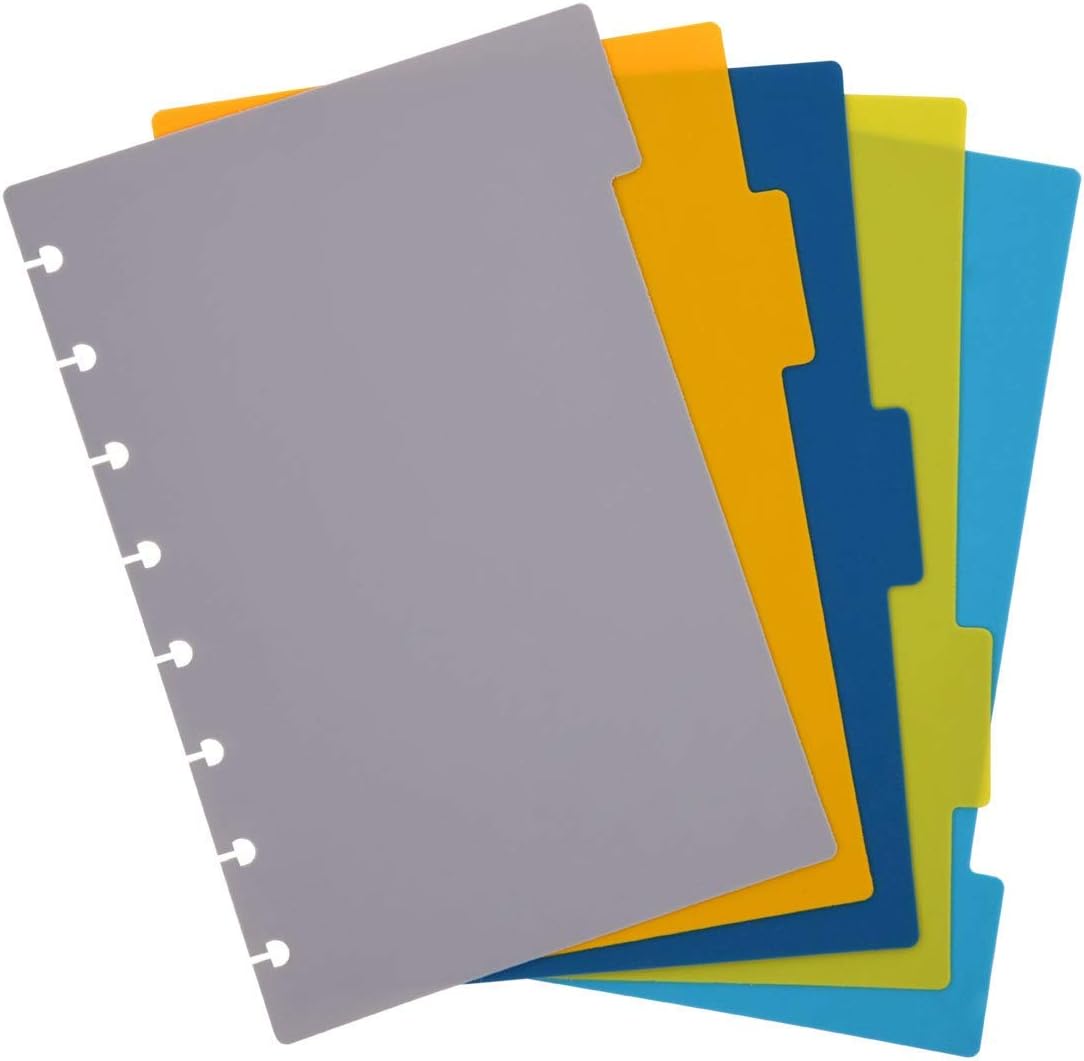 Talia Discbound Notebooks, Planner, Customizable, (Teal Marble Flow, Junior (5.5in x 8.5in))