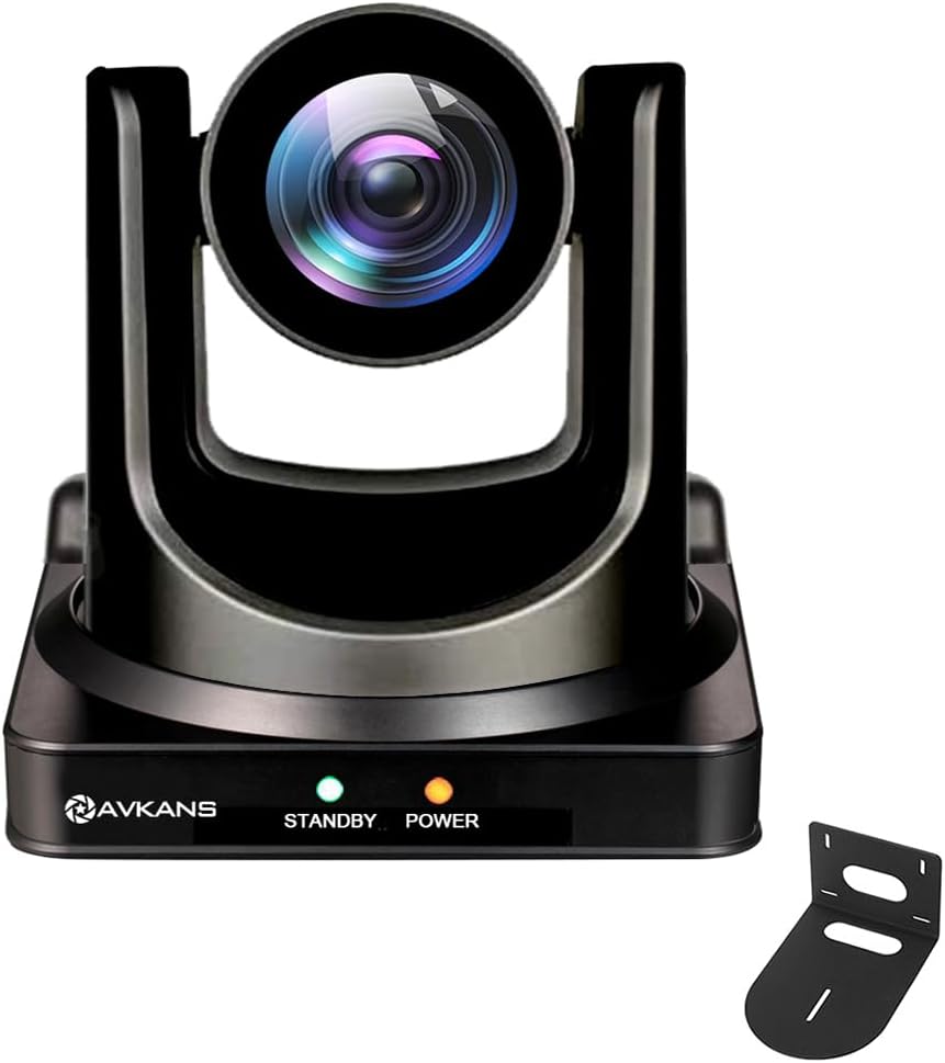 AVKANS NDI PTZ Camera, AI-Base Auto Frame Tracking Camera, 20X Zoom HDMI PTZ with SDI USB POE for Church House of Worship Live Streaming and Recording (NDI License Included)
