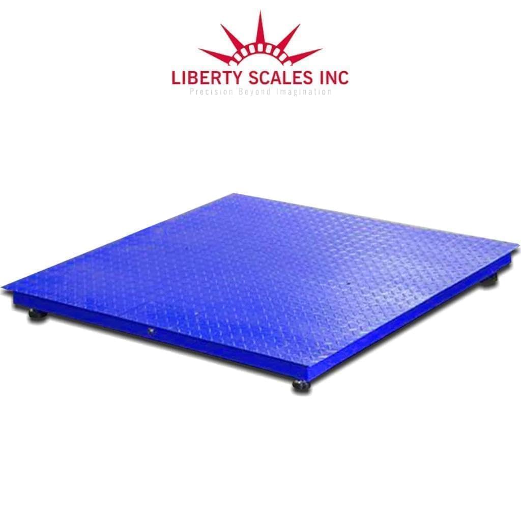 Liberty LS-800-4X5 NTEP Certified (Legal for Trade) Industrial Floor Scale | 48" x 60" | Capacity of 5,000 lbs x 1 lb + Blue