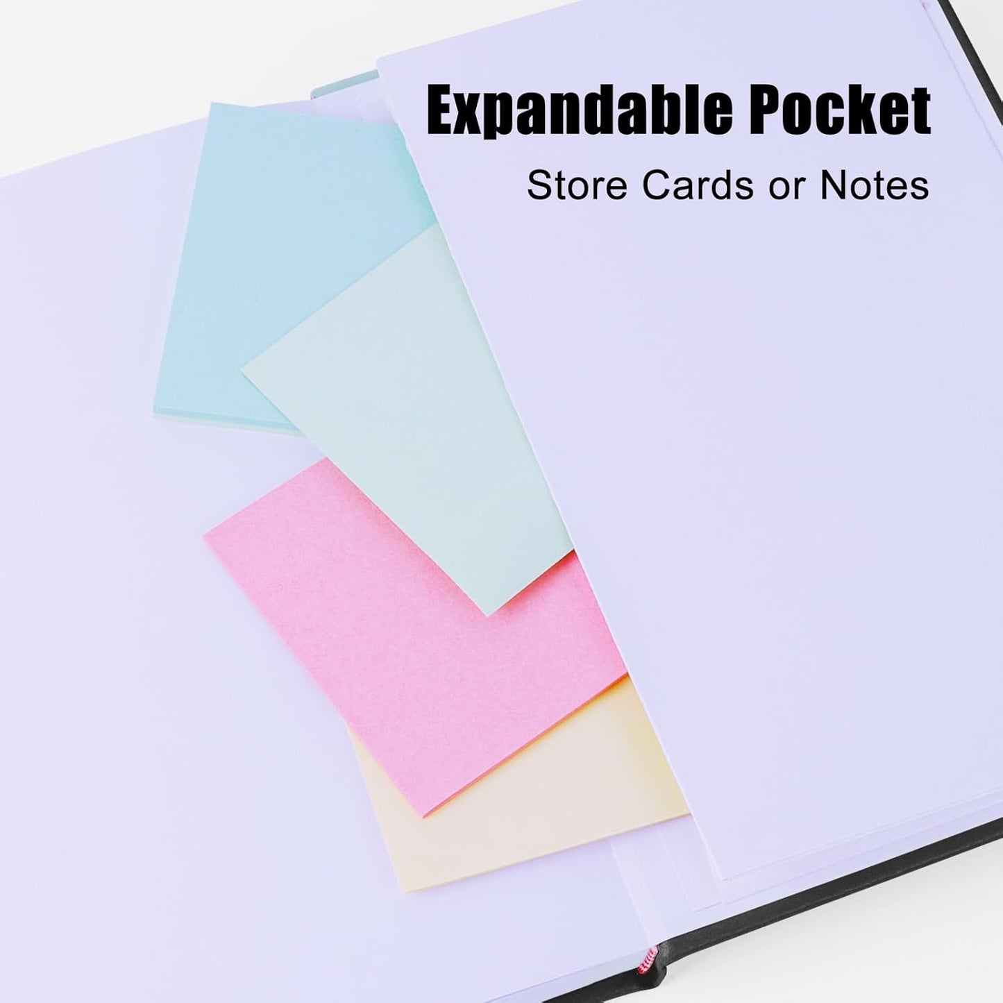 Lined Journal Notebooks, 160 Pages Notebook for Working, 5.7 x 8 inches, 100 GSM Paper, Pastel Colors Hardcover Journals (Black - 6 Pack)