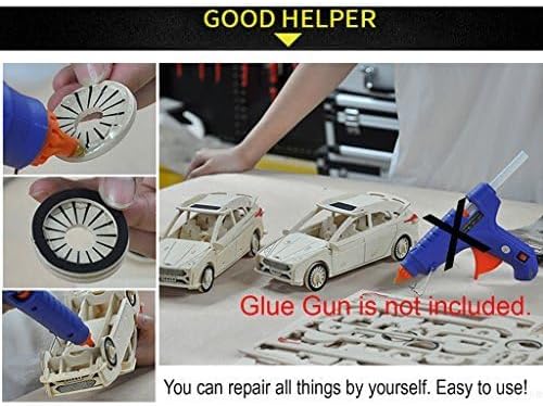 TrendBox Pack of 50 Black 7mmx200mm - Hot Melt Glue Sticks Strips Melting Adhesive for Handmade Craft DIY Home Office Project Craftwork Fix & Repairs