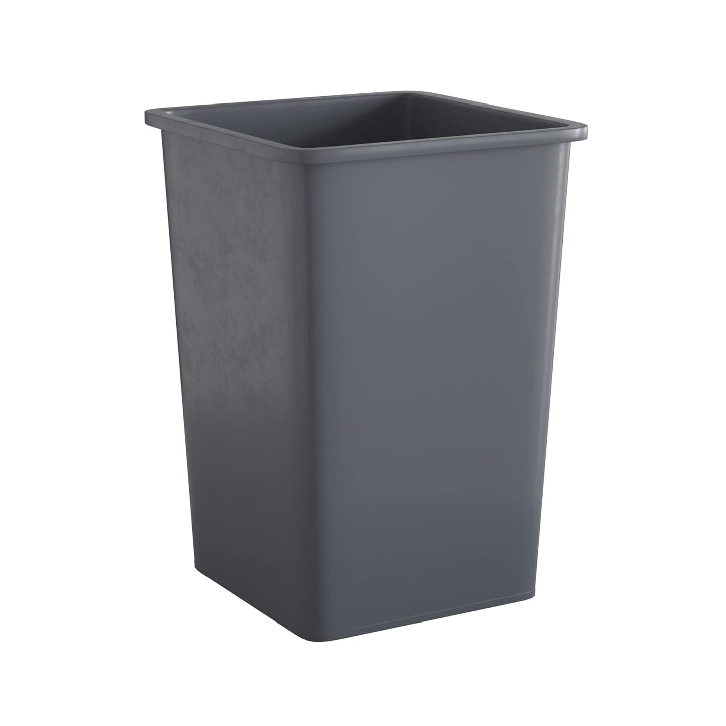 35 Gallon Grey Square Commercial Trash Can