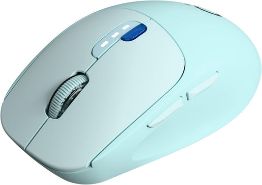 EWEADN Q5 Wireless Mouse, Bluetooth & 2.4G Quiet Computer Mouses with 1600 DPI, Battery Level Display, Ergonomic Office Mouse,6 Button Portable Cute Cordless Mice for Laptop/PC/Mac- Blue