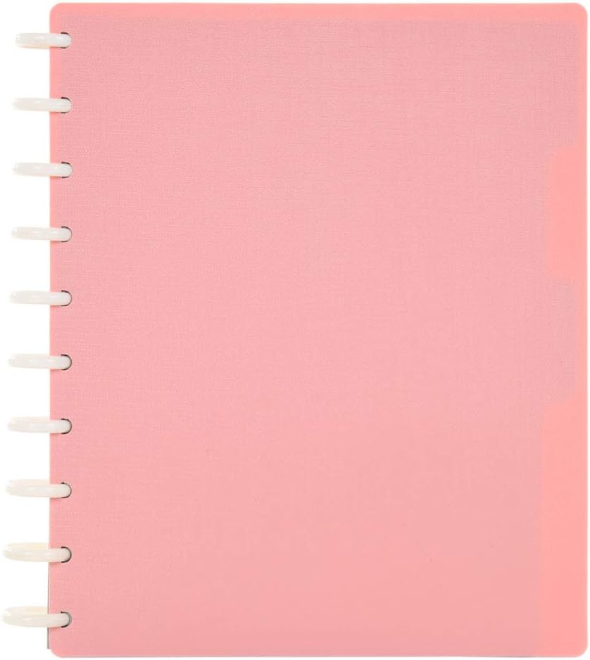 Talia Discbound Notebooks, Planner, Customizable, (Salmon, Midsize (7.5in x 9.75in))