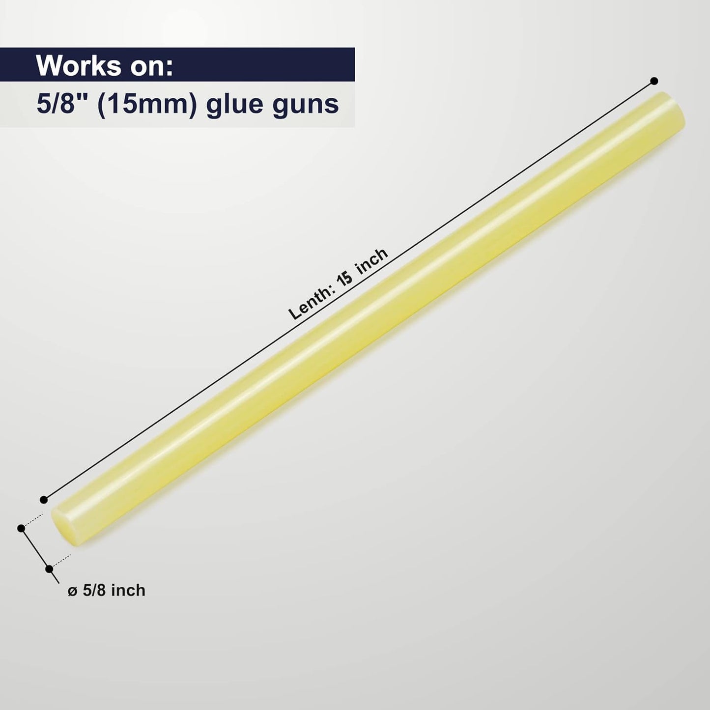 ASA Hot Glue Sticks for Glue Gun - 5/8" x 15" | High-Strength Hot Gun Sticks Adhesive for Corrugated Materials | Industrial Grade for Packaging & Woodworking | Pack of 185