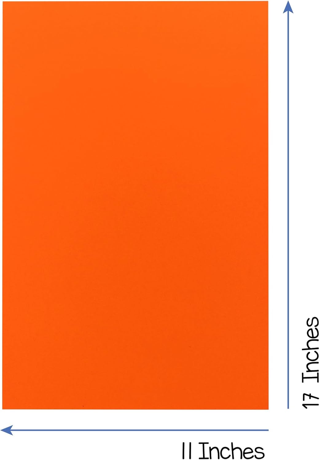 Hygloss Dark Orange Bright Colored Cardstock - 11x17-Inch, 50 Sheets, 65 lb/ 176 gsm, Fade-Resistant, Acid-Free Color Card Stock Paper