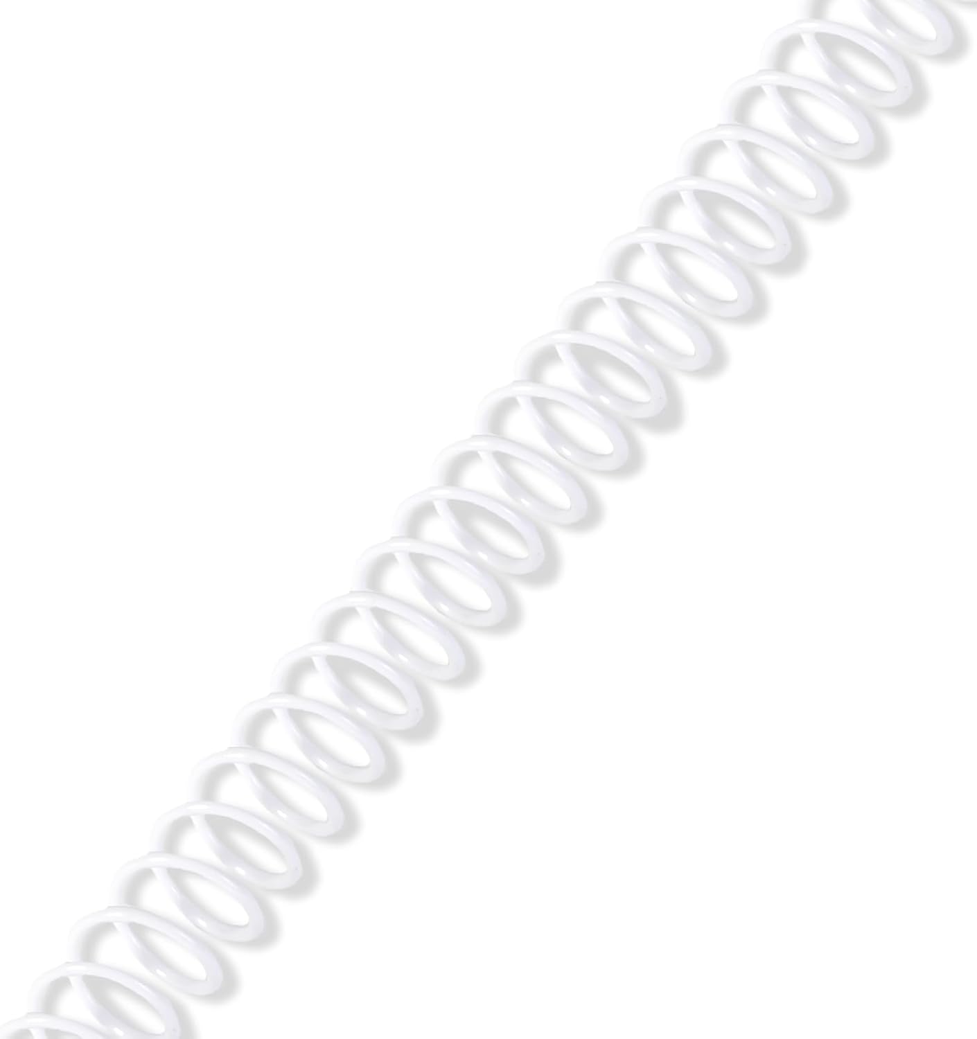 Rayson 7/16" Plastic Spiral Binding Coil, 80 Sheets Capacity, 4:1 Pitch 11.1mm White Coil Binding Spines for Business and Educational Purposes, Pack of 100