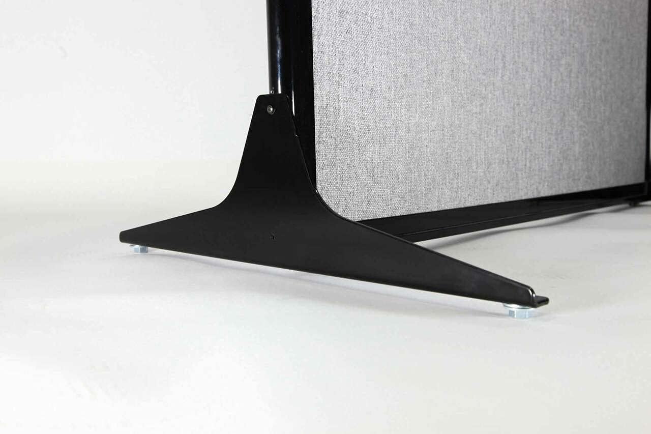 Versare Workstation Partition | Portable Wall Divider | Modern Office Cubicle | Free Standing Privacy Screen | Flexible Work Space | 66" x 70" W/Window, Papaya Fabric Panels