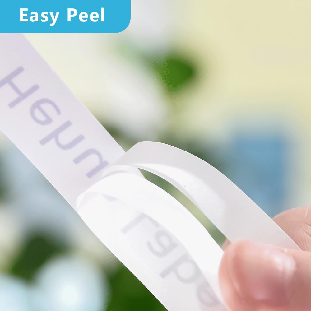 Hehua Tze Tz Tape 18mm 0.7 Laminated Tape Compatible for Brother TZe-241 TZe241 TZ241 TZ-241 Label Maker Tape 18mm 0.7 White for Ptouch PT-D400 PT-D600 PTD600vp, 3/4 inch Black on White, 10 Pack