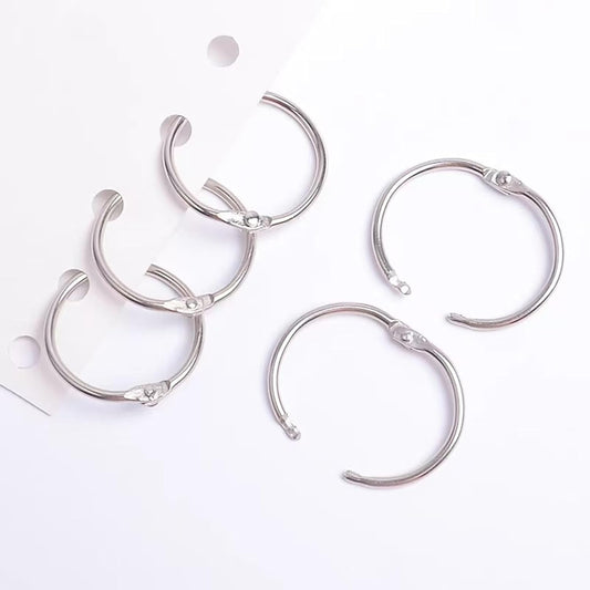 200Pcs 1 Inch Loose Leaf Binder Book Rings, with Metal Nickel Plated for Key,and Index Cards, for School, Home, or Office, Silver