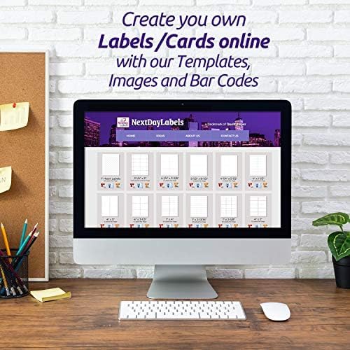 NextDayLabels – 1.5" x 1" Rectangular Sticker Labels for Printer - White Laser/Inkjet Printer Labels Return Address Labels Shipping Label Stickers (1000 Sheets, 50 Per Sheet, 50000 Labels)