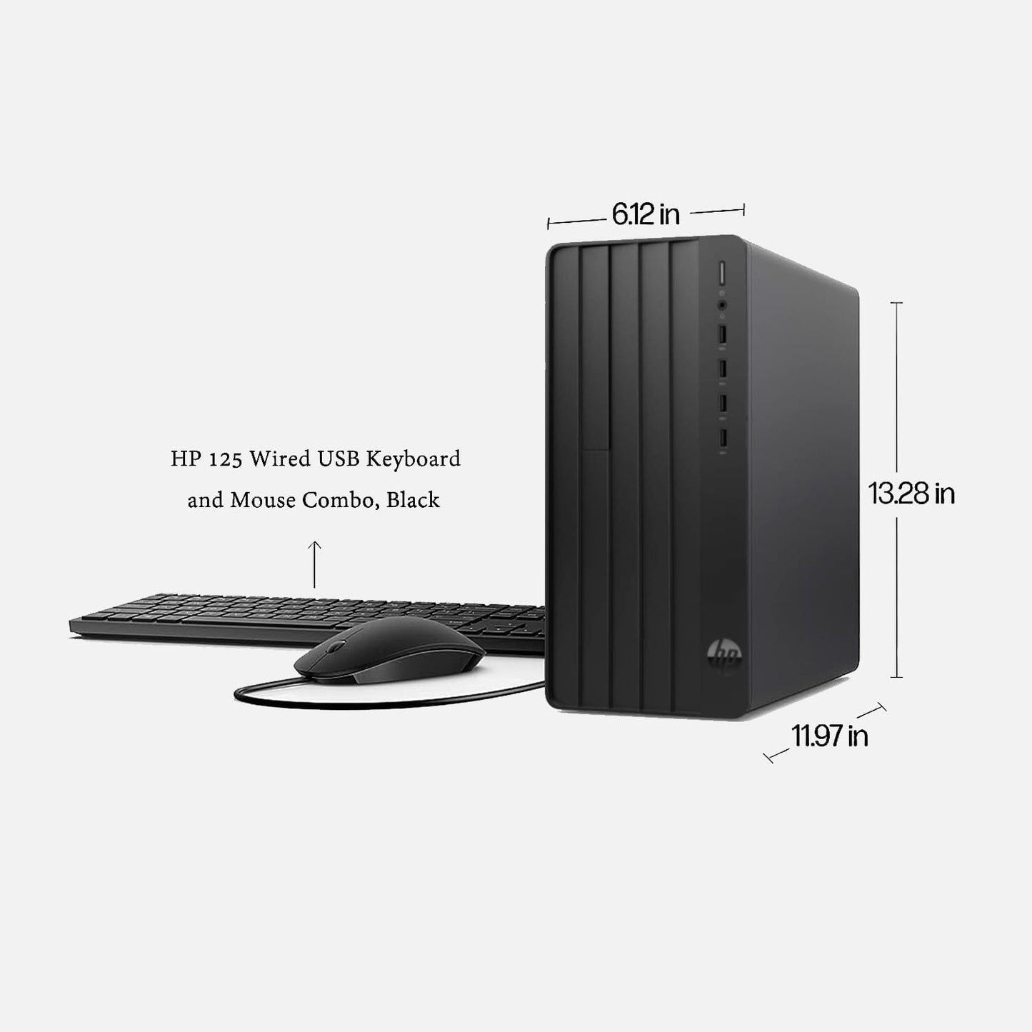 HP Pro Tower 290 G9 Business Desktop, 13th Gen Intel 4-Core Processor (Beats Core i7-9700), 32GB RAM, 1TB PCIe SSD, 2-Monitor Support 4K, HDMI, VGA, Wi-Fi, Windows 11 Pro, Black