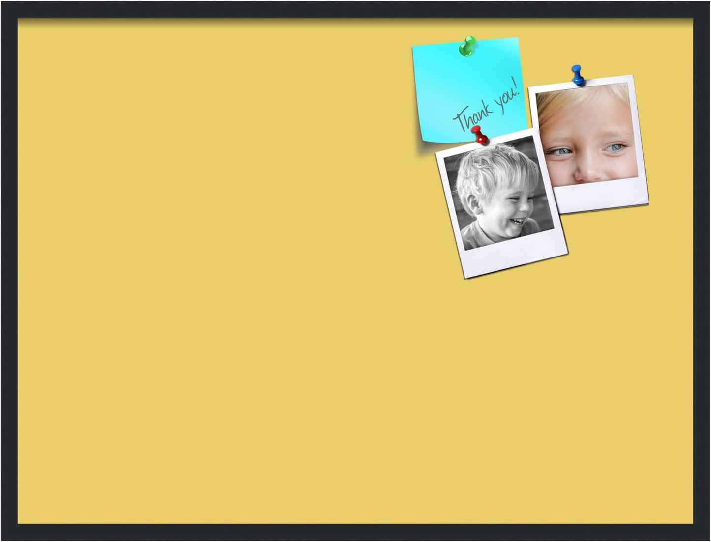 PinPix 40x30 Inch Cork Bulletin Board. This Decorative Framed Pin Board Comes with Honey Pastel Design and a Satin Black Frame. Ideal for Home Office Decor or Message Board (PinPix-1810)