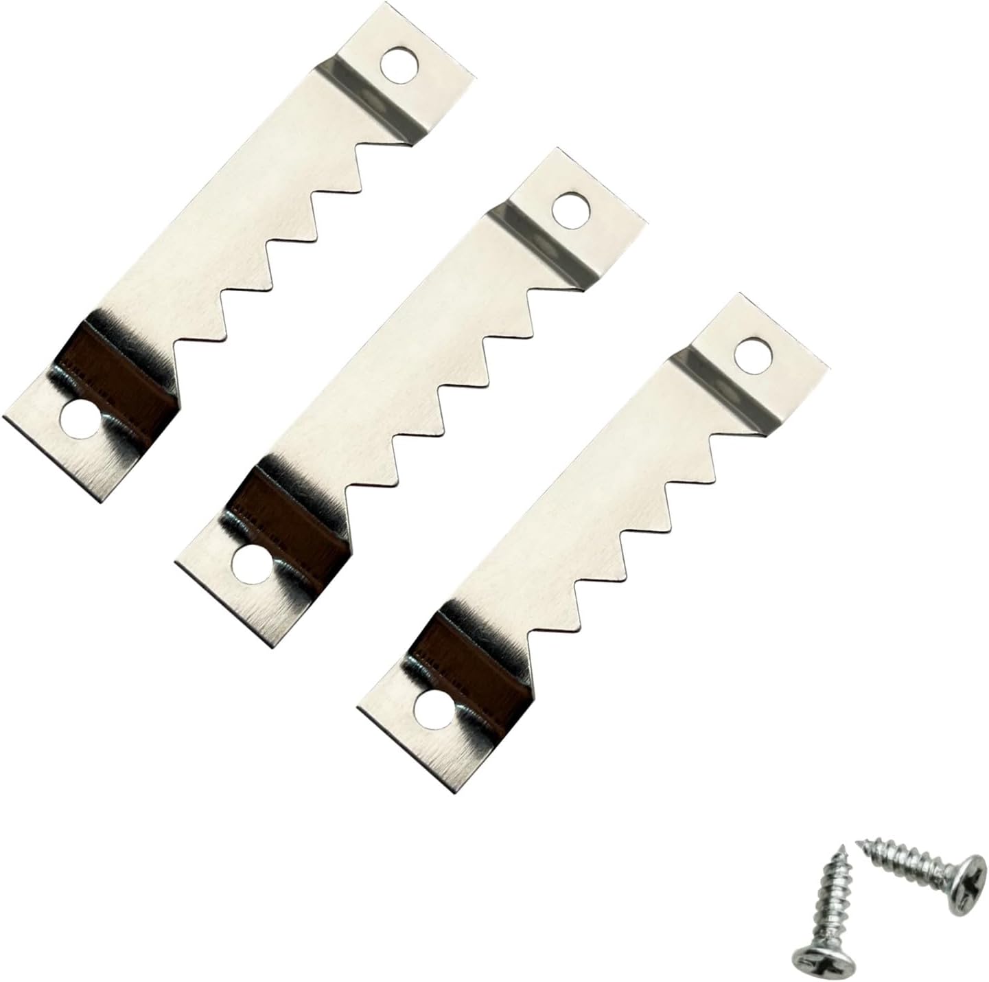 50 Pack Large Sawtooth Picture Hangers Steel Picture Hangers Picture Frames Hangers with Screws Picture Hang Solutions, for Hanging Clock Paintings Artwork Picture Frame Hook Photos (Silver)