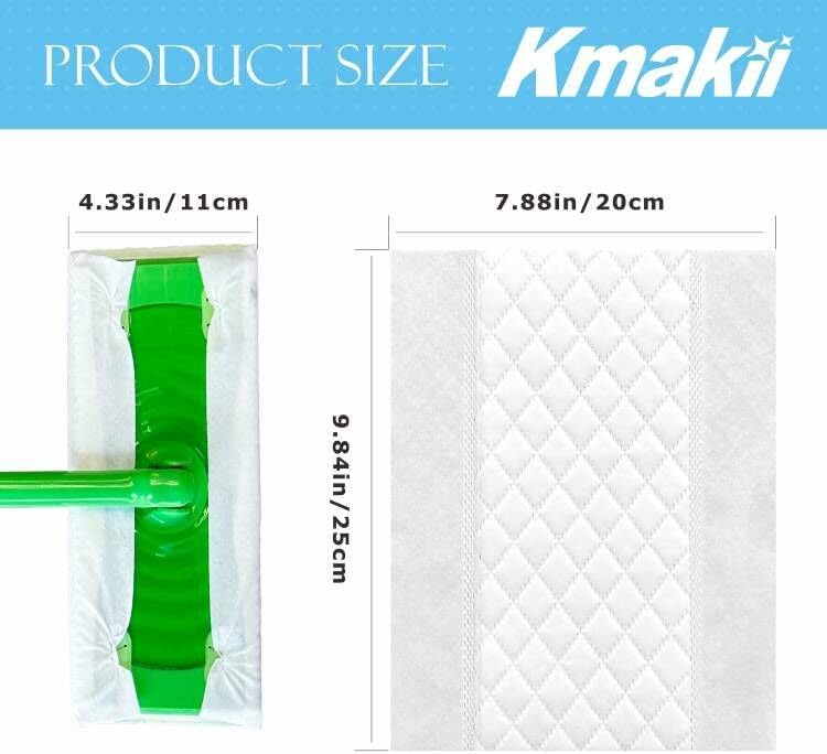KMAKII Microfiber Dusting Cloths, Diamond Pattern, Disposable Cleaning Cloths for Floor, Furniture, Glass, Electronics, High Absorbency, Sheets, 8.7×11.8 inches (90)