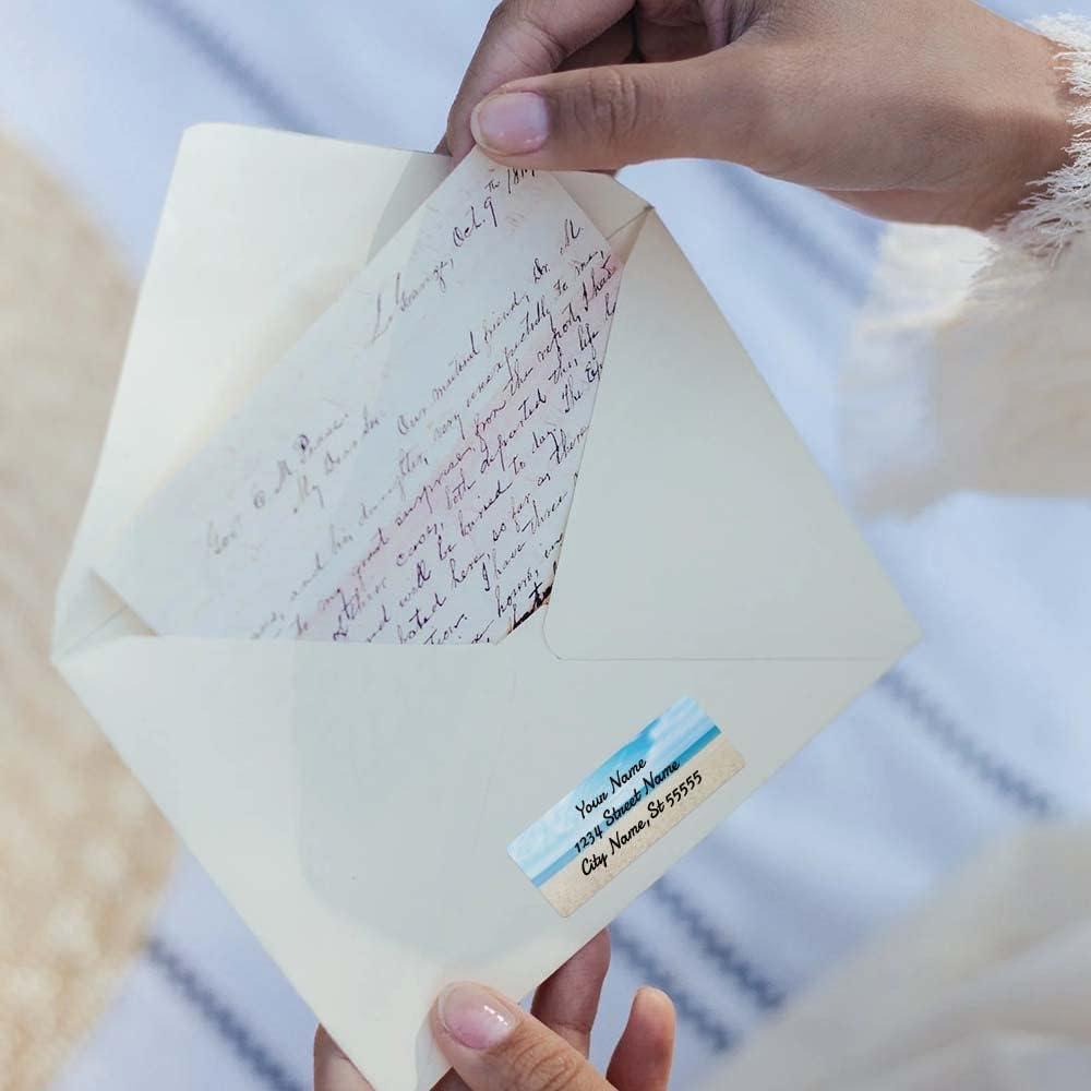 Return Address Labels - Personalized Address Labels, Custom Address Labels Colorful Patterns, Can Be Used for Box, Paper, Plastic, Glass, Metal (2.6x1 Inch, Set of 220, Glossy Vinyl)