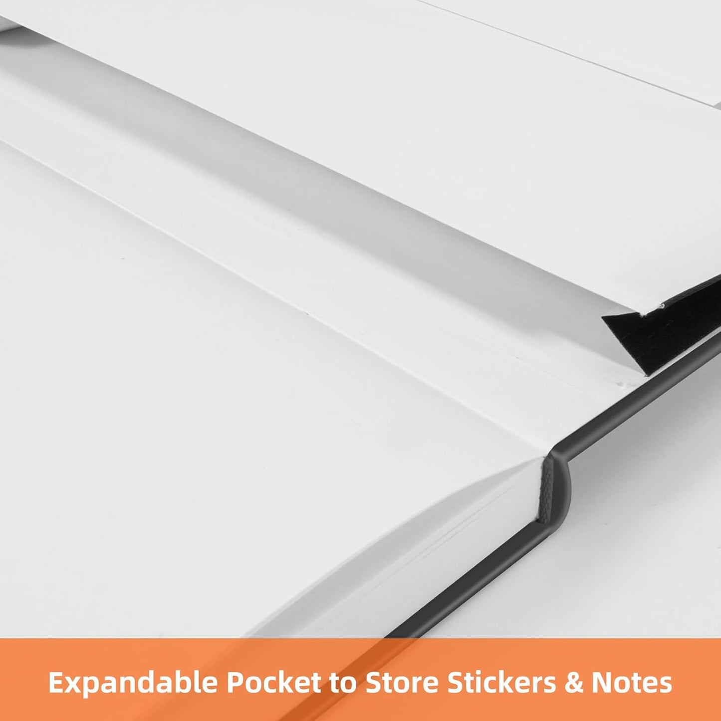 BOSSAND Lined Journal Notebook, A5 Journals for Writing, 200 Pages 100 GSM Thick Classic Ruled Paper, Hardcover, 8.25 inches x 5.75 inches, Black