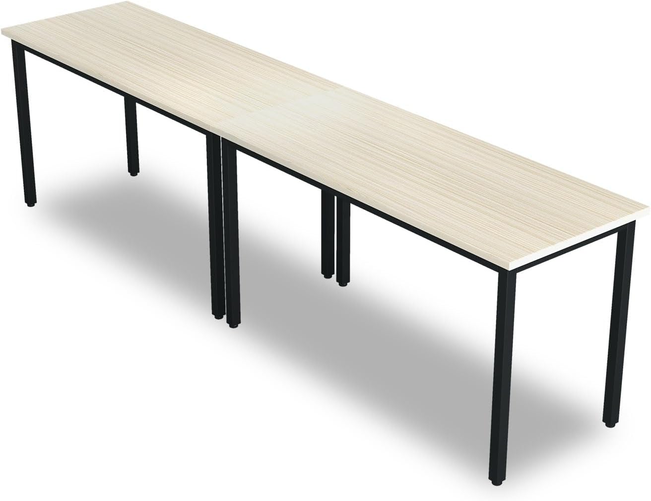 Bonzy Home Conference Tables 9ft Office Computer Desk for Meeting Room Study Writing Printer Podcast Table for 4-8 People Rustic Natural 2PCS 110.2"x23.6"x29.5"