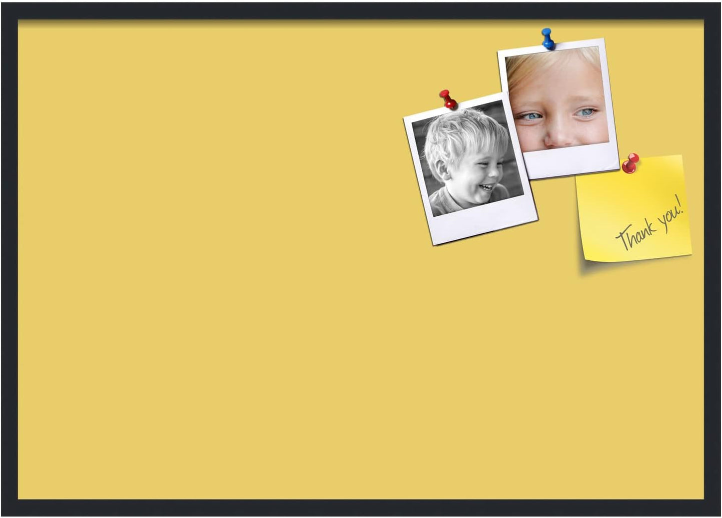 PinPix 40x28 Inch Cork Bulletin Board. This Decorative Framed Pin Board Comes with Honey Pastel Design and a Satin Black Frame. Ideal for Home Office Decor or Message Board (PinPix-1810)