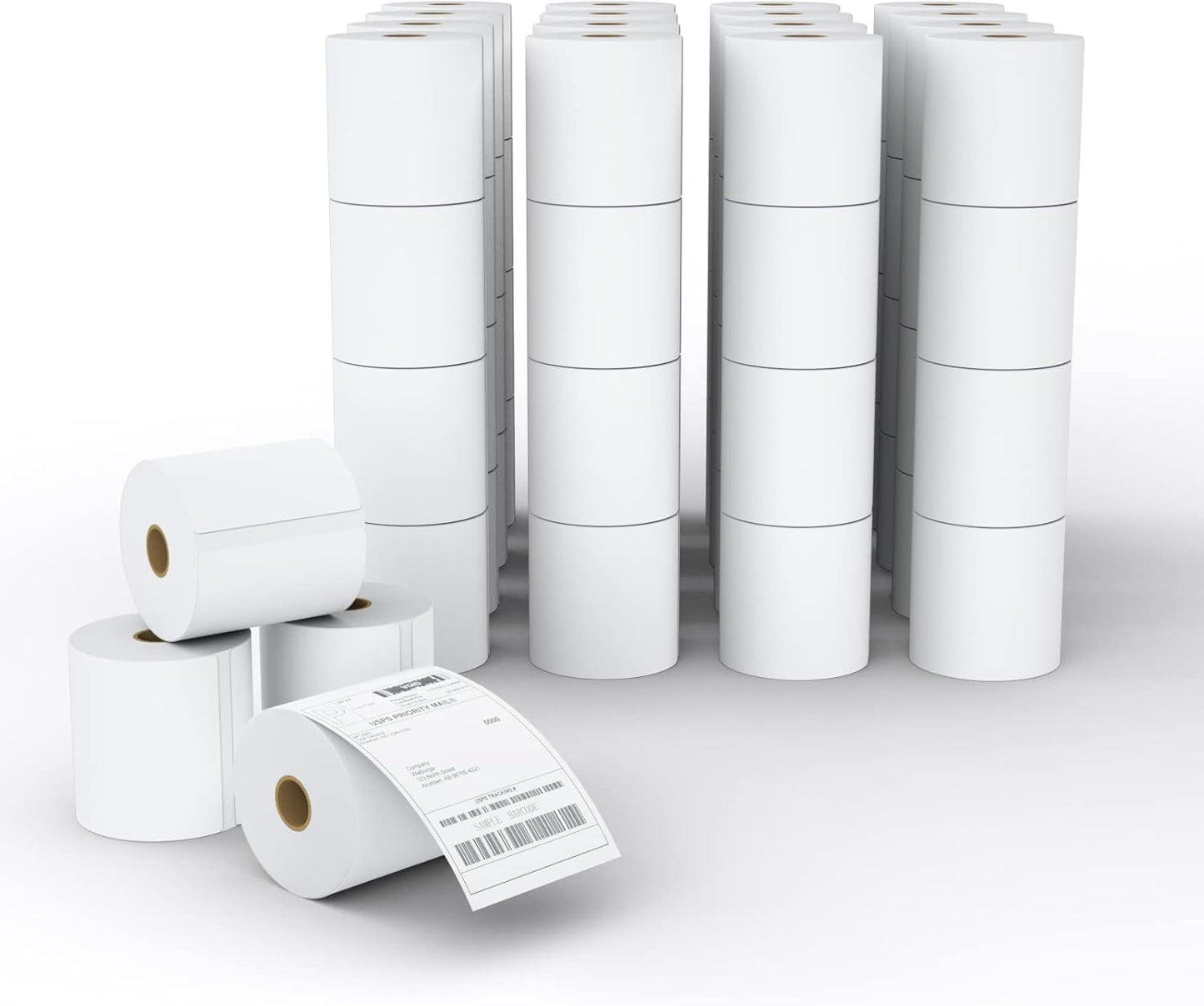 MFLABEL® 100 Rolls of 450 Labels 4x6 Direct Thermal Shipping Labels for Zebra 2844 ZP-450 ZP-500 ZP-505