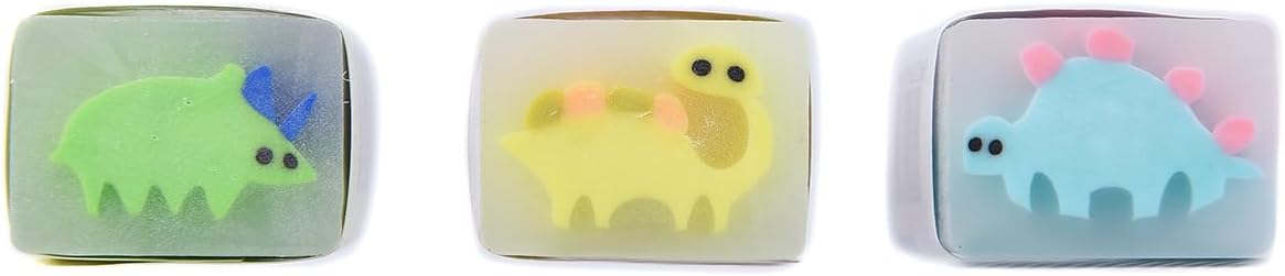 18 Pack Colorful Dinosaur Jelly Erasers for Kids, Kawaii School Supplies Prize Gifts Party Favors