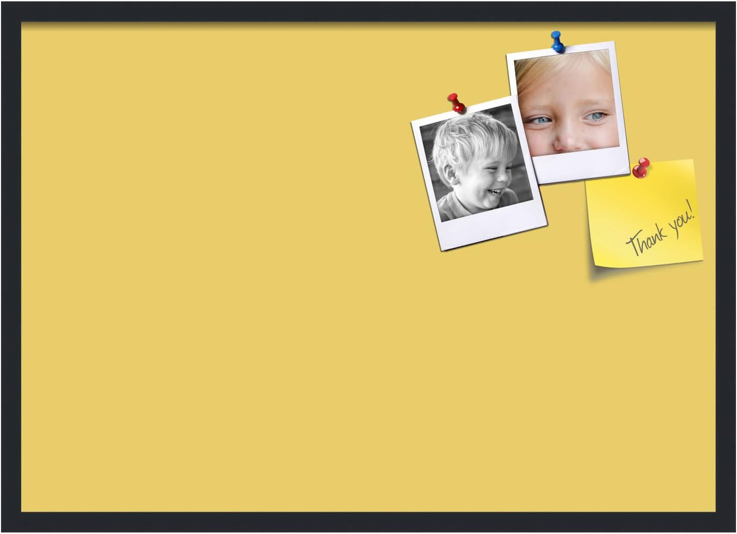 PinPix 34x24 Inch Cork Bulletin Board. This Decorative Framed Pin Board Comes with Honey Pastel Design and a Satin Black Frame. Ideal for Home Office Decor or Message Board (PinPix-1810)