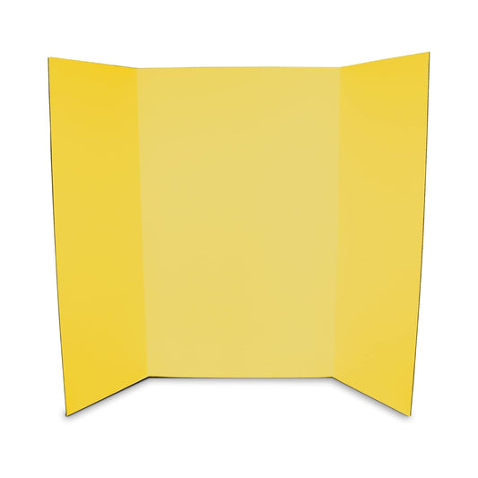 Flipside Products 36” x 48” Foam Project Boards for Presentations, Science Fair, School Projects, Event Displays and Trifold Picture Board - Yellow - 10 Pack