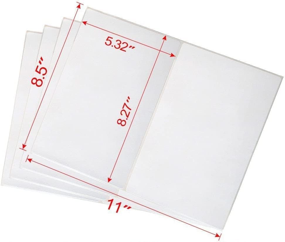 Shipping Label with Rounded Corner, 8.5 x 5.5 Inches Half Sheet Self Adhesive Shipping Address Labels for Laser and Inkjet Printer, 20000