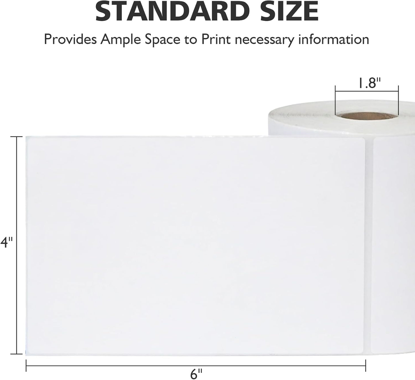 4"x6" Direct Thermal Shipping Labels 2400 Lables/8 Roll (300 Pcs per Roll) Compatible with Zebra Rollo Beeprt Printer Permanent Adhesive