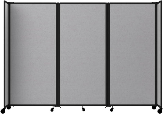 Versare Room Divider 360 Portable Wall Partition | Folding Panels | Large Freestanding Divider | Locking Wheels | Temporary Room Separator