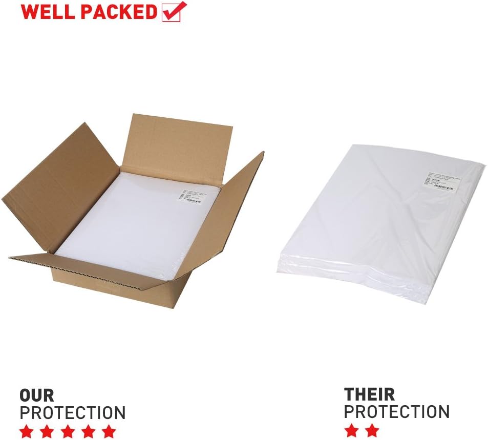 [500 Sheets; 1000 Labels] Half Sheet Self Adhesive Shipping Labels for Laser & Inkjet Printers, 8.5" X 5.5"