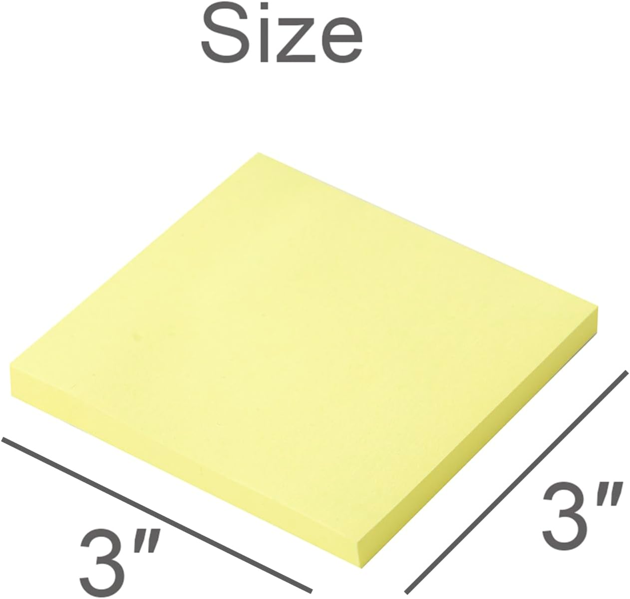 (16 Pack) Sticky Notes 3x3 in Yellow, Sticky Pads, Recyclable, Self-Stick Pads, Easy to Stick for Home, Office, Notebook