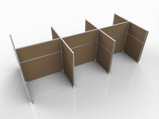 Versare Hush Panel Cubicle Kit | Workstation Partition Walls | Sound Dampening Cubicle Walls | Partitions for Desks