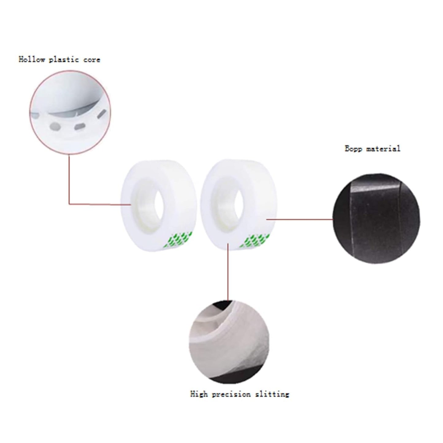 48 Rolls Clear Tape Refill - Tear by Hand, Transparent Tape Rolls for Dispenser, 3/4" x 1000 inch