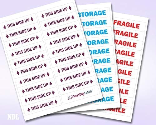 NextDayLabels 4' x 1" White Laser/Inkjet Printer Labels - 2000 Labels (100 Sheets, 20 Per Sheet) - Address, Shipping, Return Labels