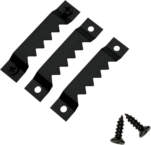 50 Pack Large Heavy Sawtooth Picture Hangers Steel Picture Hangers with Screws Picture Hang Solutions, for Hanging Clock Paintings Artwork Picture Frame Hook Photos (Black，Supports 50 lbs)