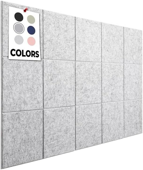 Office Cork Board, 59"x36" | 15 Pack | Large Cork Boards for Walls, Tac Board, Wall Protector for Dart Board, Corks Boards, Corkboard for Wall, Felt Board Tiles (Gray Marble)